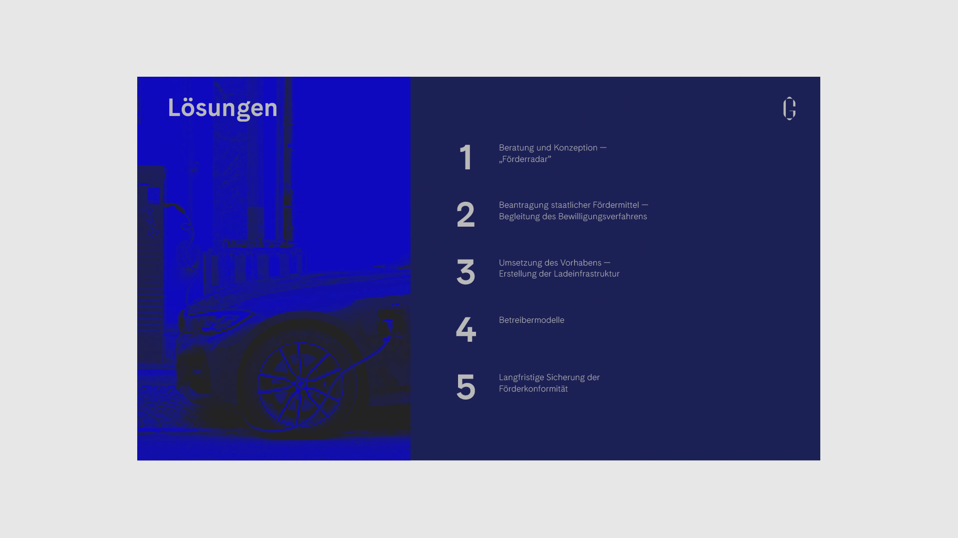 Präsentationsfolie ‚Lösungen‘ im neuen Design von Gebhardt Ingenieure