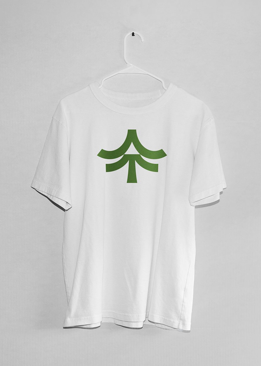 T-Shirt mit gedrucktem Markenlogo