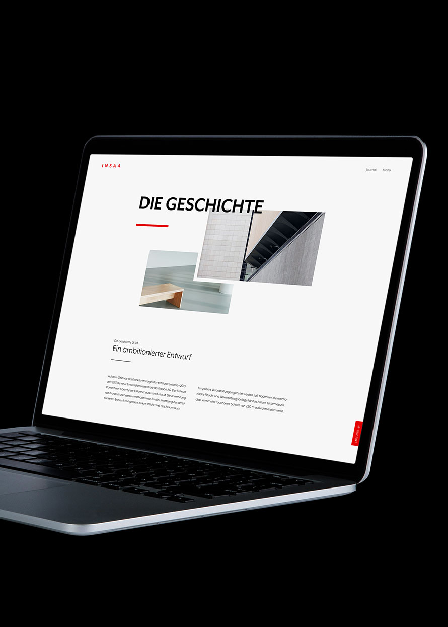 Laptop mit Ausschnitt einer Website auf dem Bildschirm